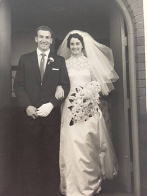 HAPPY COUPLE: John and Fay Mulcahy on their wedding day in 1958.