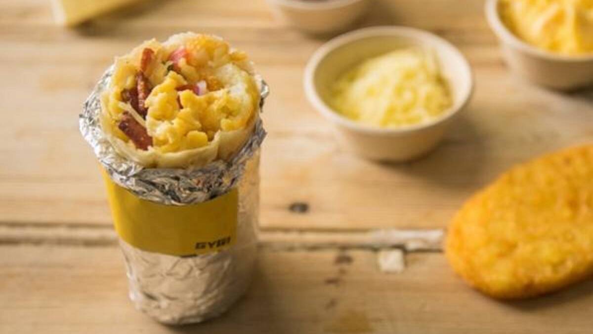 TUCK IN: A breakfast burrito is a new addition to the menu and is proving popular with diners.