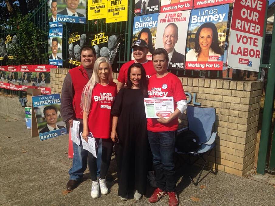Linda Burney with some of her supporters on election day.