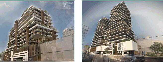 Designs on parking: Two design alternatives for Bayside Council's Boulevarde car park at Brighton-Le-Sands.