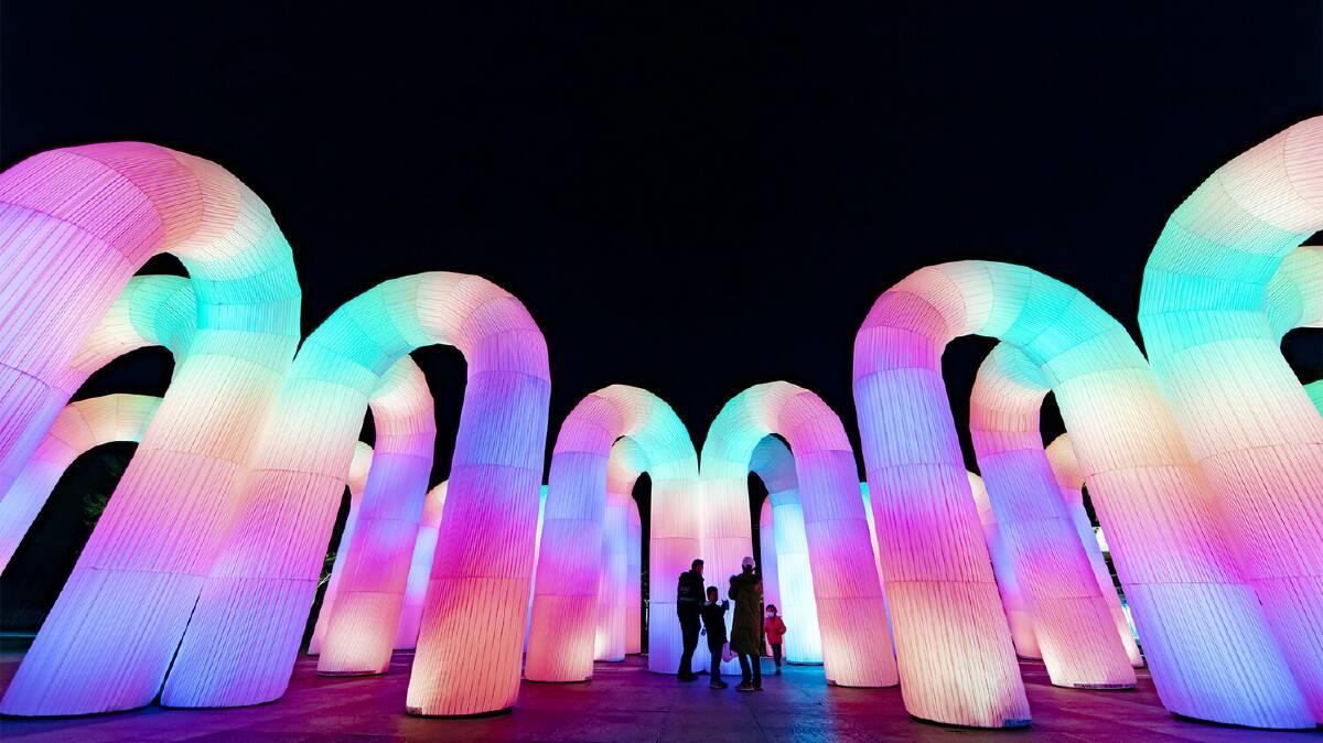 Sky Castle, the installation of inflatable, illuminated arches will be available for viewing at Hurstville from March 17 to 27.