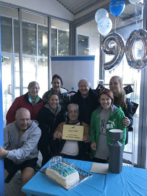 A loyal member of the Sans Souci Leisure Centre, Wally Demech given a surprise birthday cake when he turned up for his regular swim on the morning of his 90th birhtday.