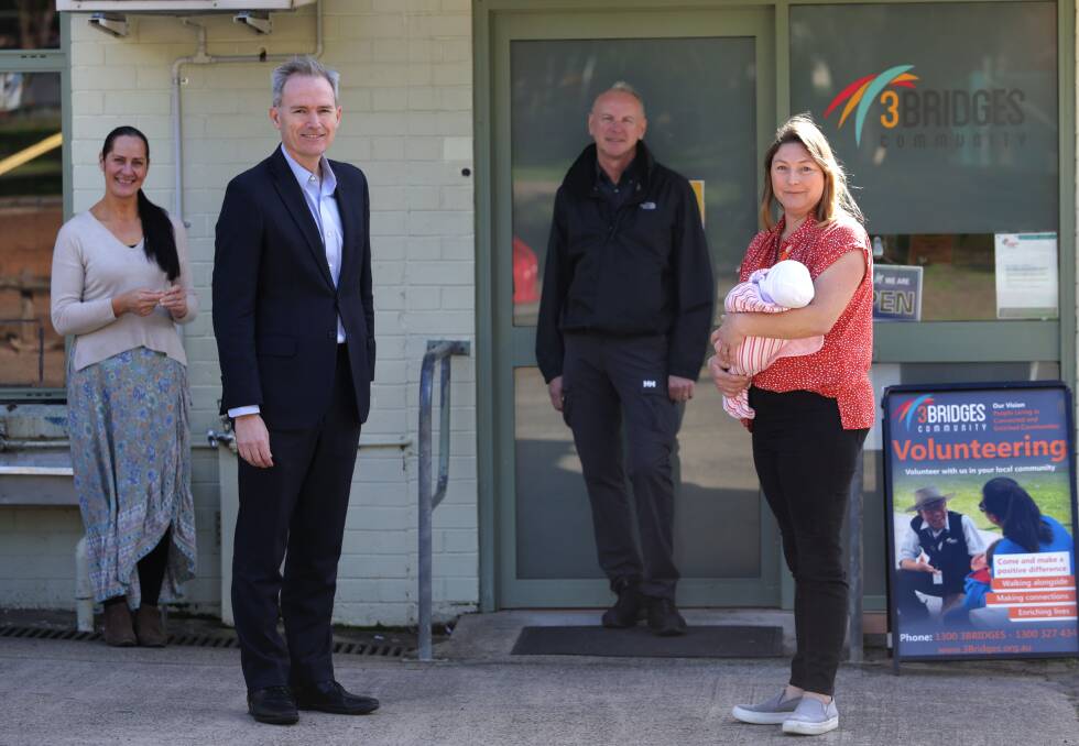 Federal Member for Banks,David Coleman met with staff and volunteers at 3Bridges in Penshurst to discuss the Early Years Support Service program's ongoing support for vulnerable families throughout the COVID-19 period. Picture: John Veage