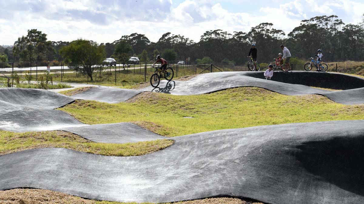 Georges River Councl wil look at permanent off-road bike infrastructure. Picted is the pump track at the Ridge. Picture: supplied