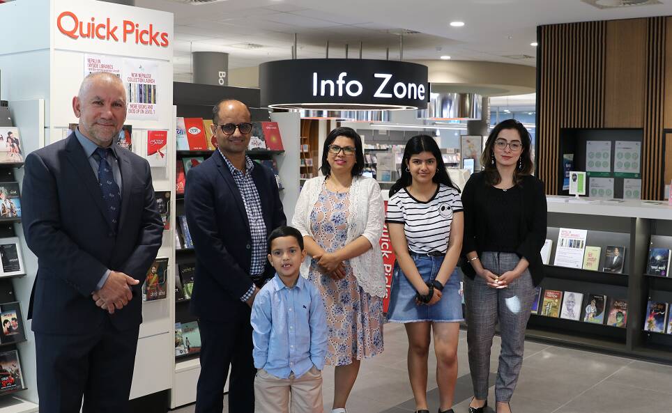 Bayside mayor Joe Awada, who launched the new collection, was joined by Mr Rishi Acharya and his family who also participated in the State Library's Nepalese Collection Launch at Rockdale Library in 2014, and Basudha Karki from Sydney Multicultural Community Services.