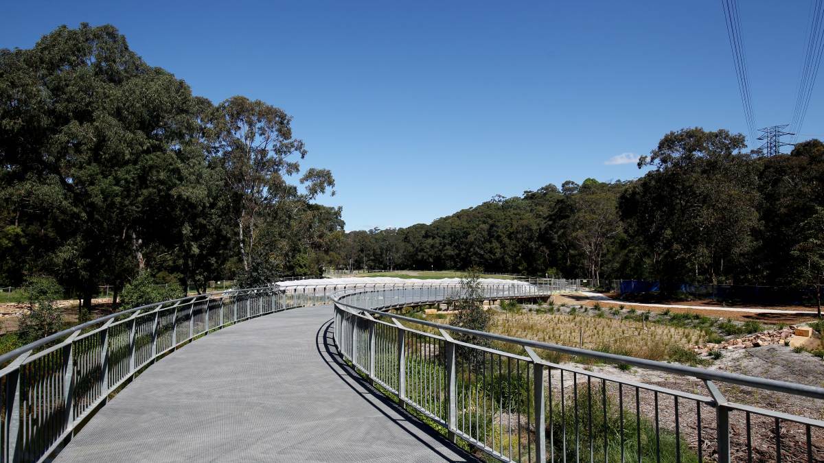 The $3.7 million transformation of Gannons Park at Peakhurst has included the restoration of the Upper Boggywell Creek ecosystem and the reopening of the boardwalk. Picture: Chris Lane