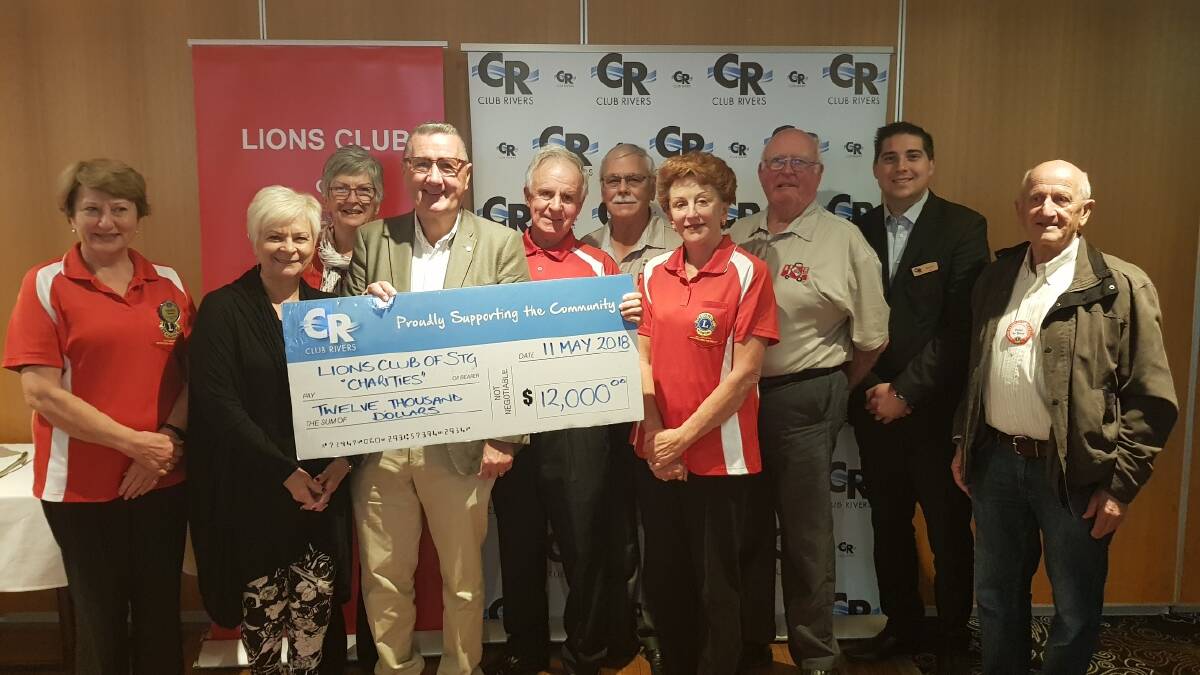 Members of St George Lions Club have raised $12,000 at the annual charity golf day with the support of Club Rivers.