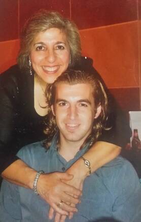 Katrina Tasftaropoulos with her son, George who died eight years ago.