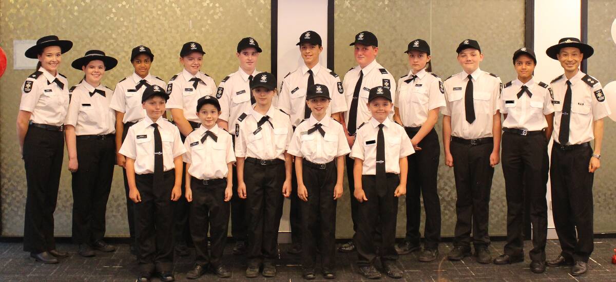  St John juniors, cadets and their officers at their first enrolment ceremony on December 17. Picture: Ollie Selby