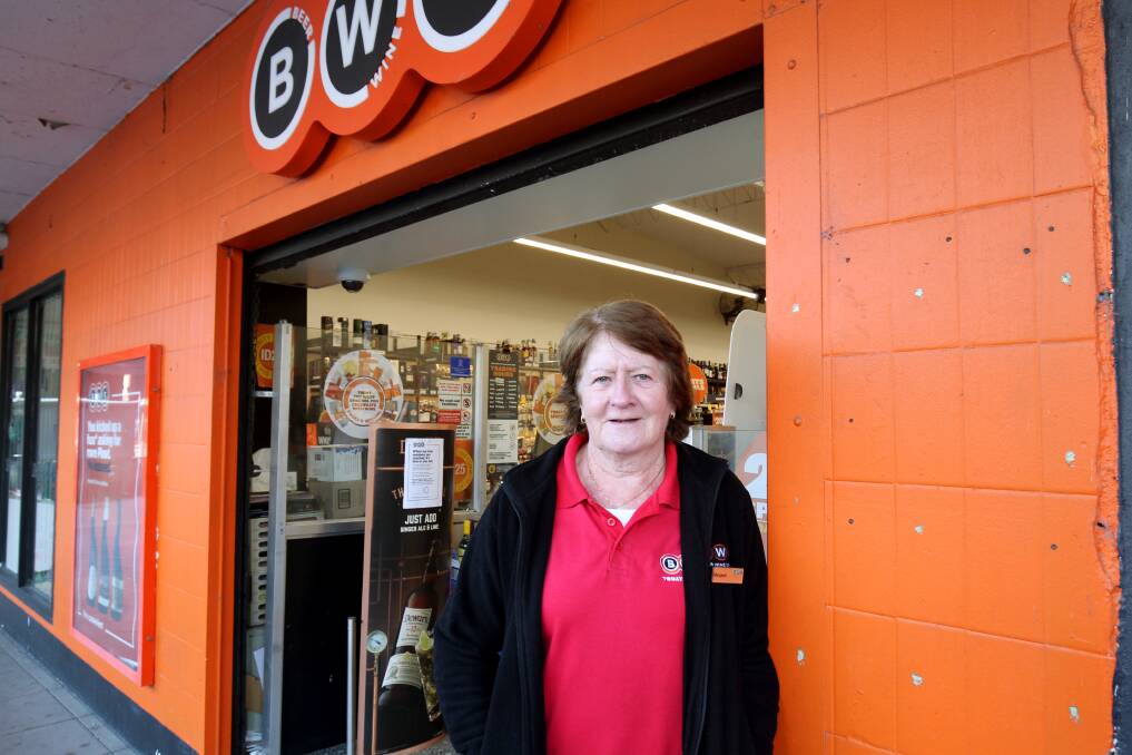 Many happy returns: "When people return to Pensurst to visit family and friends they pop in to the BWS to grab a bottle of wine and they're always amazed that I'm still behind the counter. They're happy to see me," Maraget said. Picture: Chris Lane