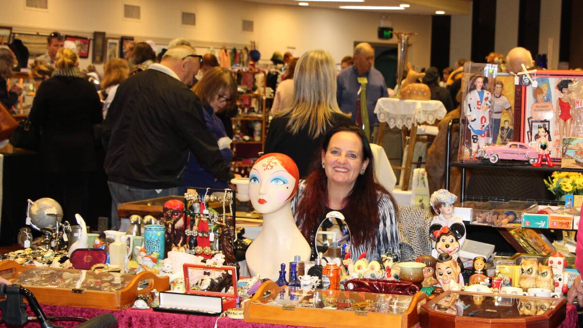 All's fair: Stallholder Linda Wake at the 2018 Hurstville Vintage and Collectables Fair. There will be over 40 stall holders at this year's fair representing many vintage outlets.