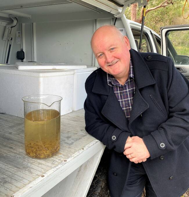 Heathcote MP Lee Evans was on hand to see the fish stock released into Lake Toolooma in the Heathcote National Pak.