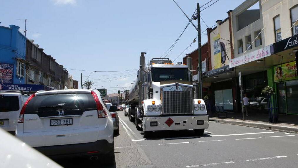 Taking a toll: Trucks rumbling through Bexley. Picture: John Veage