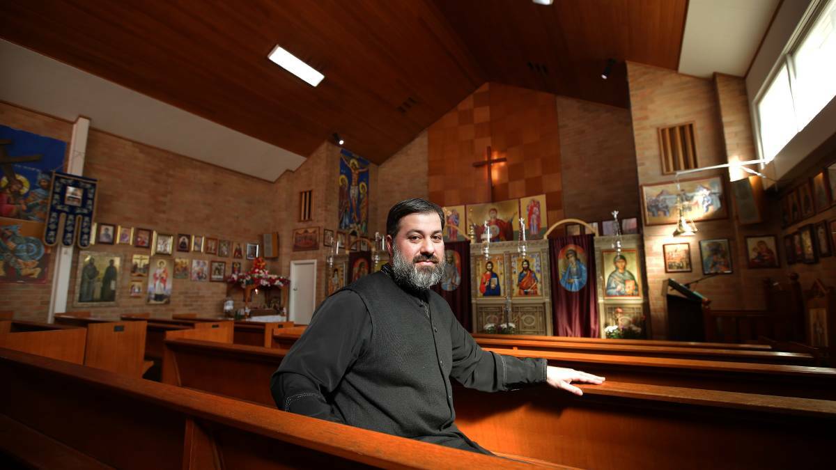 Father Savas Pizanias of the St Savvas of Kalymnos Orthodox Church at Banksia .