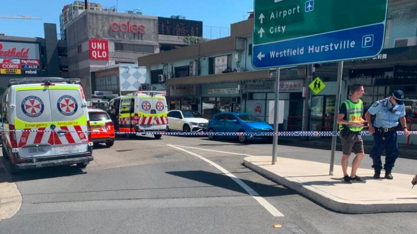 Officers from St George Police Area Command at the scene of the accident at Rose Street, Hurstville today. The Crash Investigation Unit are investigating the circumstances surrounding the incident.