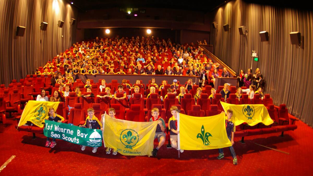Cinema cubs: Some of the almost 300 Cubs who crowded into two cinemas at Cronulla for a screening of The Jungle Book.