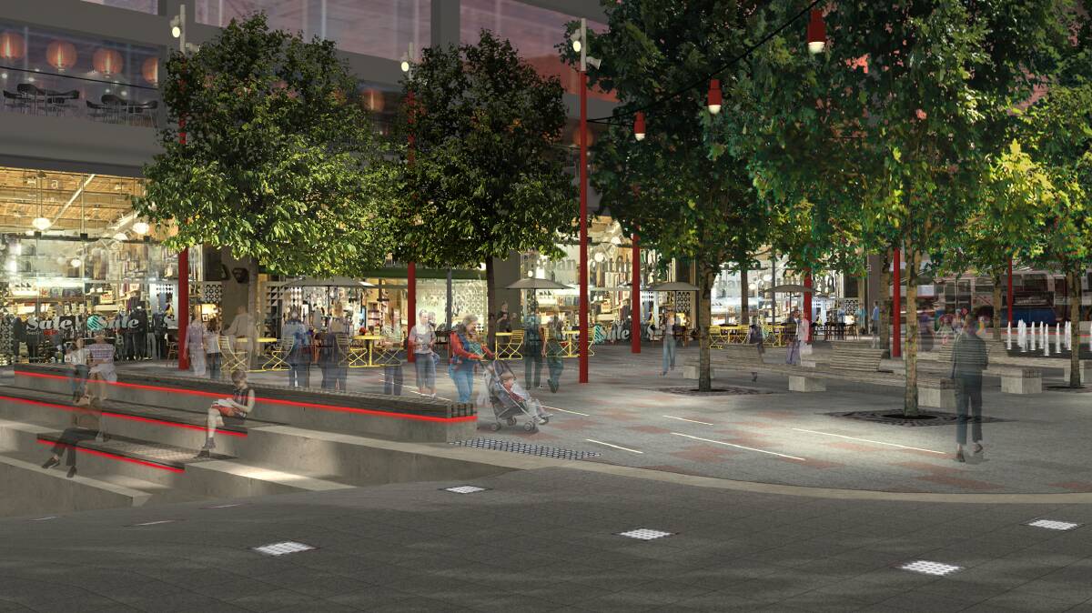 Naming competition: An artist's impression of the new Hurstville central plaza.