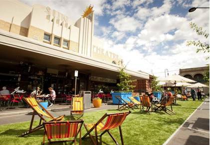 Reclaiming the streets: A pop up park in Yarraville, Melbourne. Now Georges River and Bayside Councils hope to establish similar projects under the Streets as Shared Spaces program. 