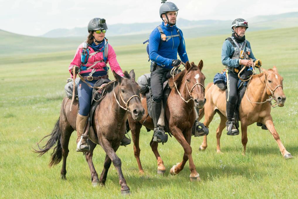 Hurstville real estate agent William Gunning takes part in the world's toughest and longest equestrian endurance test. Pictures: 10th Mongol Derby Facebook, Liz Ampairee, Laurence Squire and Bill Selwyn.