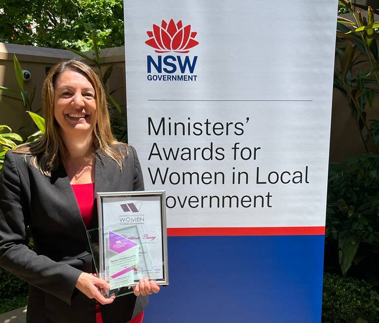 Dr Christina Curry was announced as the winner of the Elected Representative Award in the Metro Division of the 2022 Ministers' Awards for Women in Local Government. 