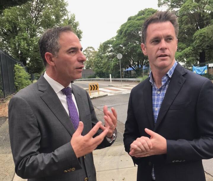 Class action: Kogarah MP Chris Minns and Jihad Dib, Shadow Minister for Education who visited the electorate last week.