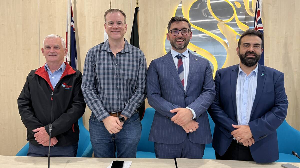 From left, Georges Riverkeeper Treasurer, Cr Peter Mahoney (Georges River Council); Second Vice Chairperson, Cr David Walsh (City of Canterbury Bankstown);, Chairperson, Cr Stephen Nikolovski (Sutherland Shire Council);Vice Chairperson, Cr Paul Sedrak (Bayside Council).