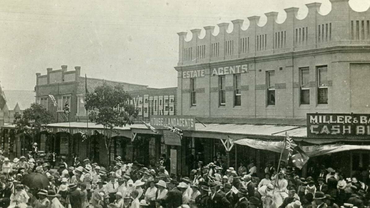 Centenary: Armistice celebrations held at Mortdale on November 13, 1918. The Mortdale RSL Sub-Branch was formed several months later. Picture: Georges River Council Libraries Local Studies