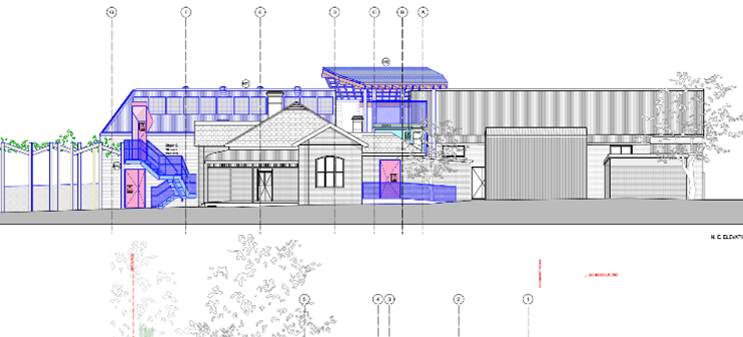 Future look: An architectural plan of the Shopfront Arts Co-op extension.