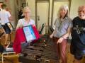 Gael Ellis, Sandra MacKay, Garry Marks with the Concert Xylophone that the band was able to purchase thanks to a $4,000 Sutherland Shire Council grant.