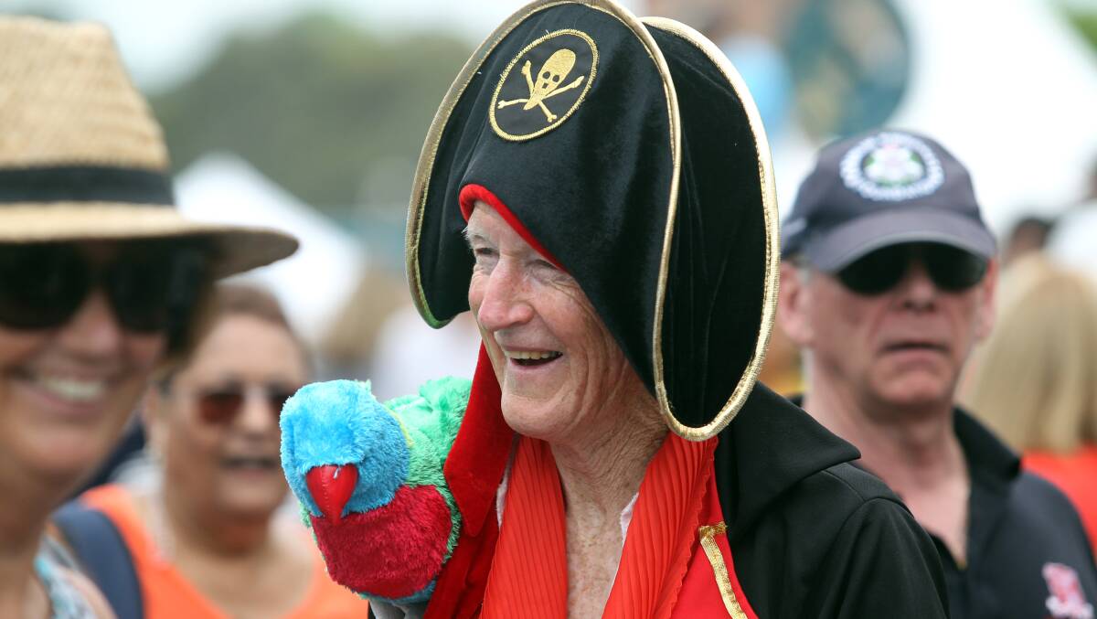 Shiver me timbers: The festival included plenty of roving entertainers and characters to add to the festive atmosphere.