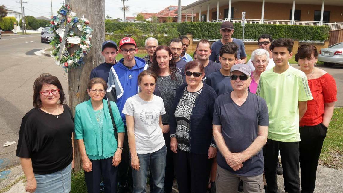 Traffic conflict concerns: Residents outside the site of the proposed child care centre at Vivienne Street and Kingsgrove Road, Kingsgrove: Picture: Chris Lane