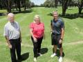 From left, Bob Jones and Georges River Deputy Mayor, Elise Borg, who both campaigned against the fence, with Beverley Park Golf Club General Manager Shaun Smith. Picture: John Veage