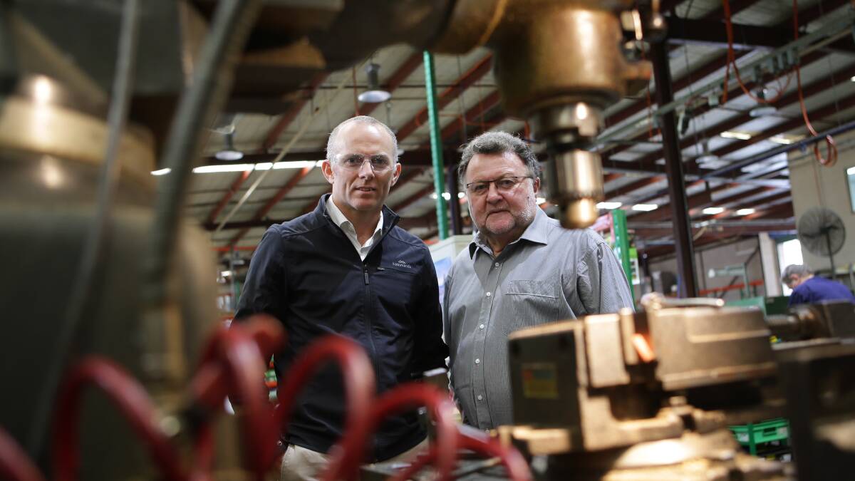 New direction: Enware's Adam (left) and Paul Degnan at the company's Caringbah plant. The water systems monitoring company is moving into new areas research and development. Picture: John Veage