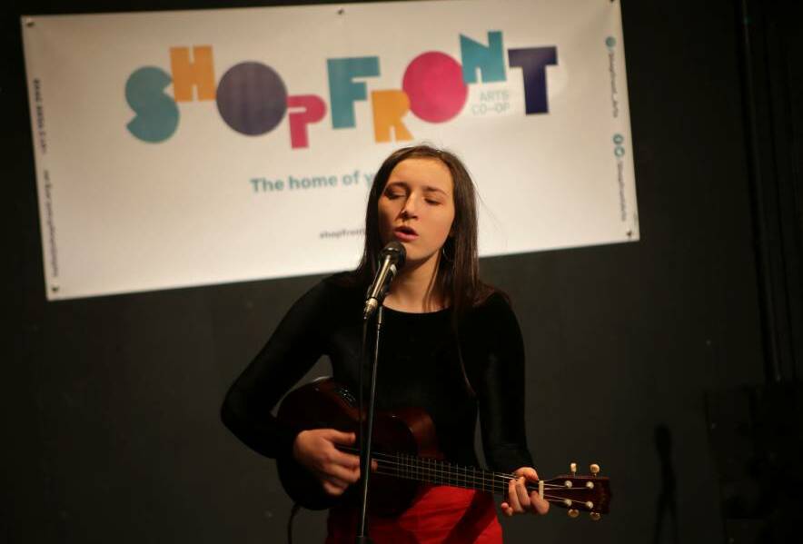 A performer at the Shopfront Arts Co-op Foundation Ceremony in 2019. Picture: John Veage