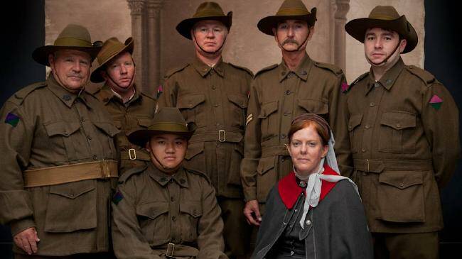 Period detail: Members of the 18th Battalion, Great War Living History Group who will be at the festival.