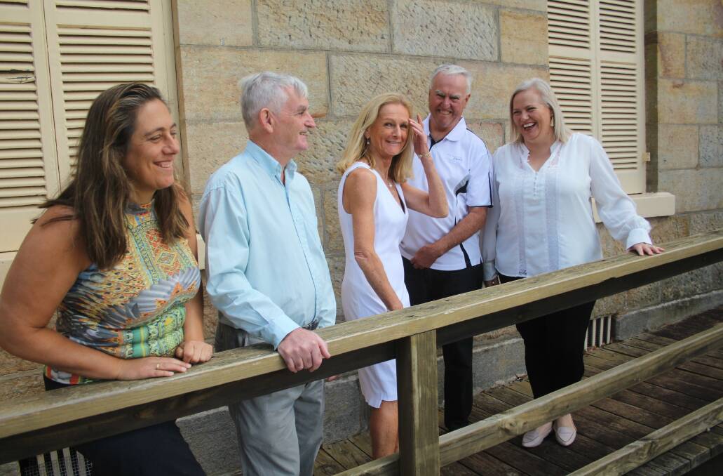 Ready: Georges River Residents and Ratepayers candidates (from left) Christina Jamieson, Peter Mahoney, Natalie Mort, Bob Jones and Elise Borg.