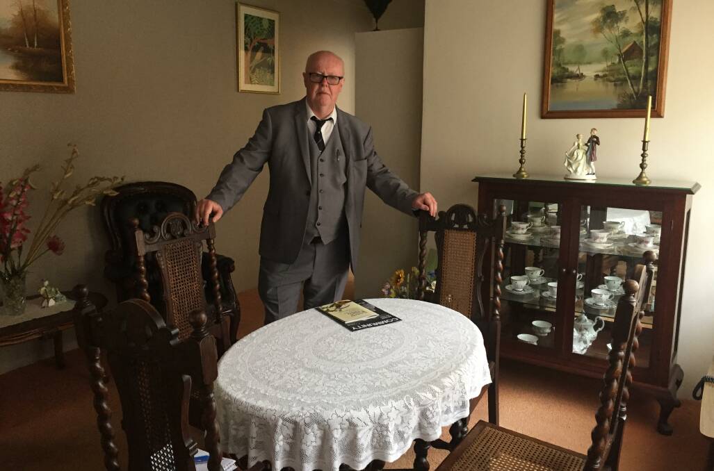 Be fair: Disability pensioner Michael Kenny in his Hurstville flat where he has lived for 39 years and which he paid-off while working at disability assistance industries.