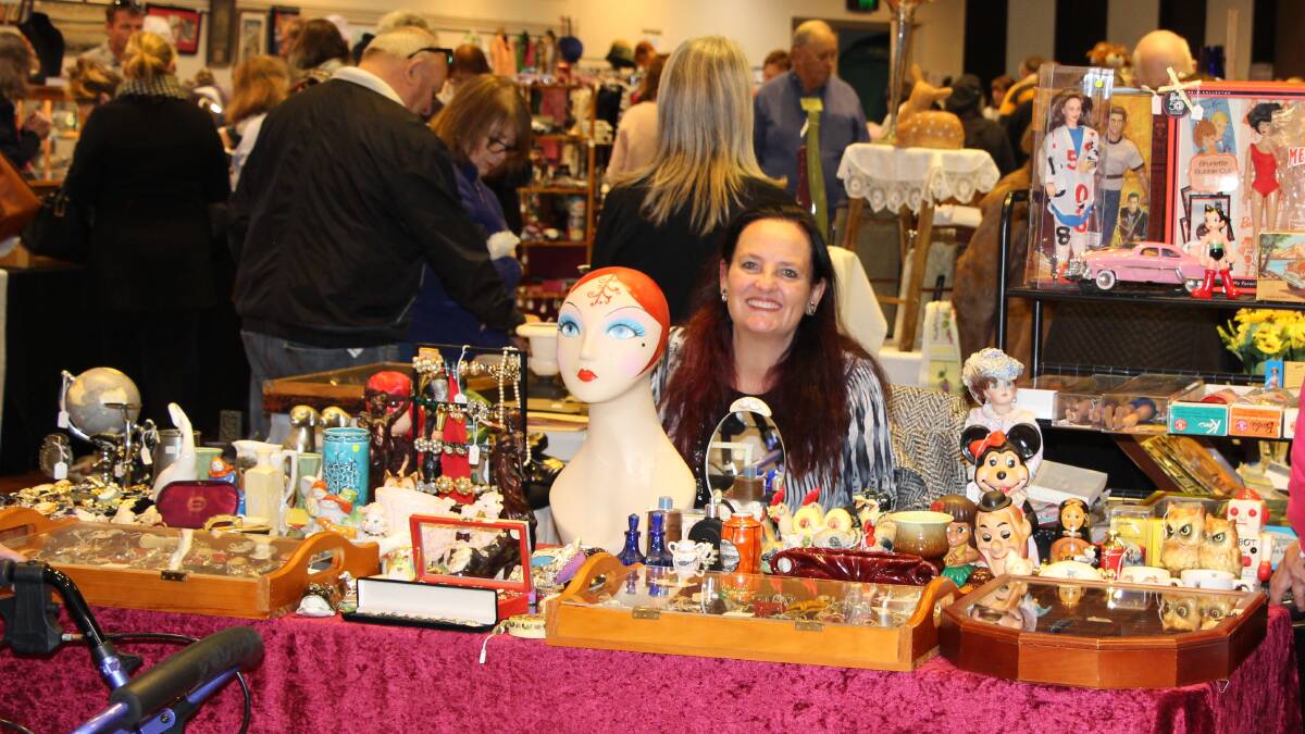 All's fair: Stallholder Linda Wake at the 2018 Hurstville Vintage and Collectables Fair. There will be over 40 stall holders at this year's fair representing many vintage outlets.