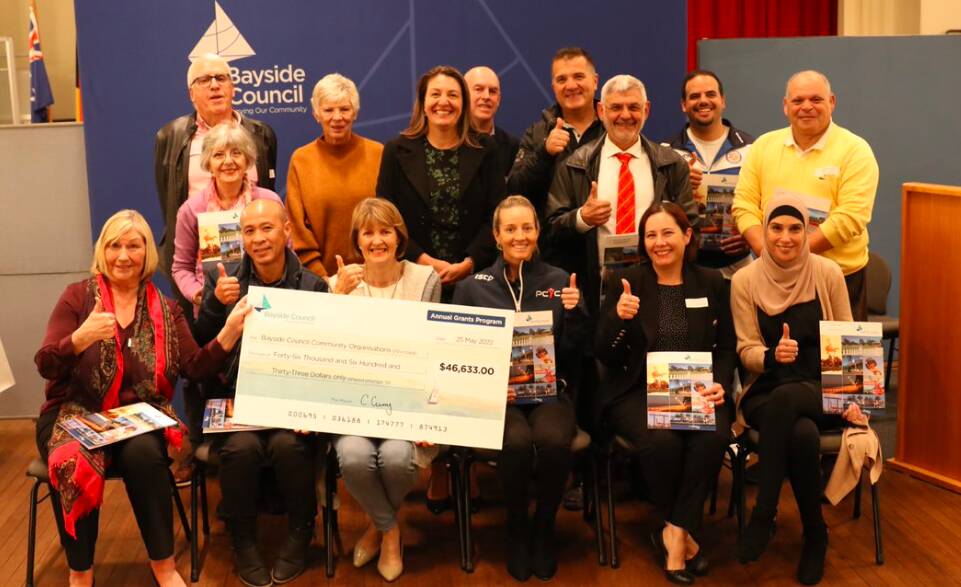 Recipients of Bayside Council's latest round of Community Grants.
