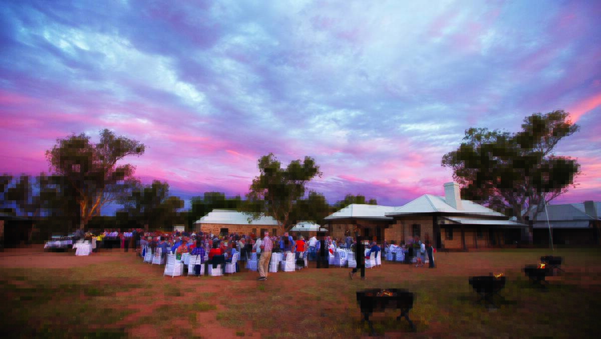 New holiday opportunities … for example, dinner at dusk at Alice Springs Telegraph Station. 