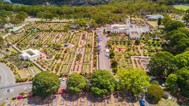 An aerial view of Woronora Cemetery. Photo: Woronora Cemetery