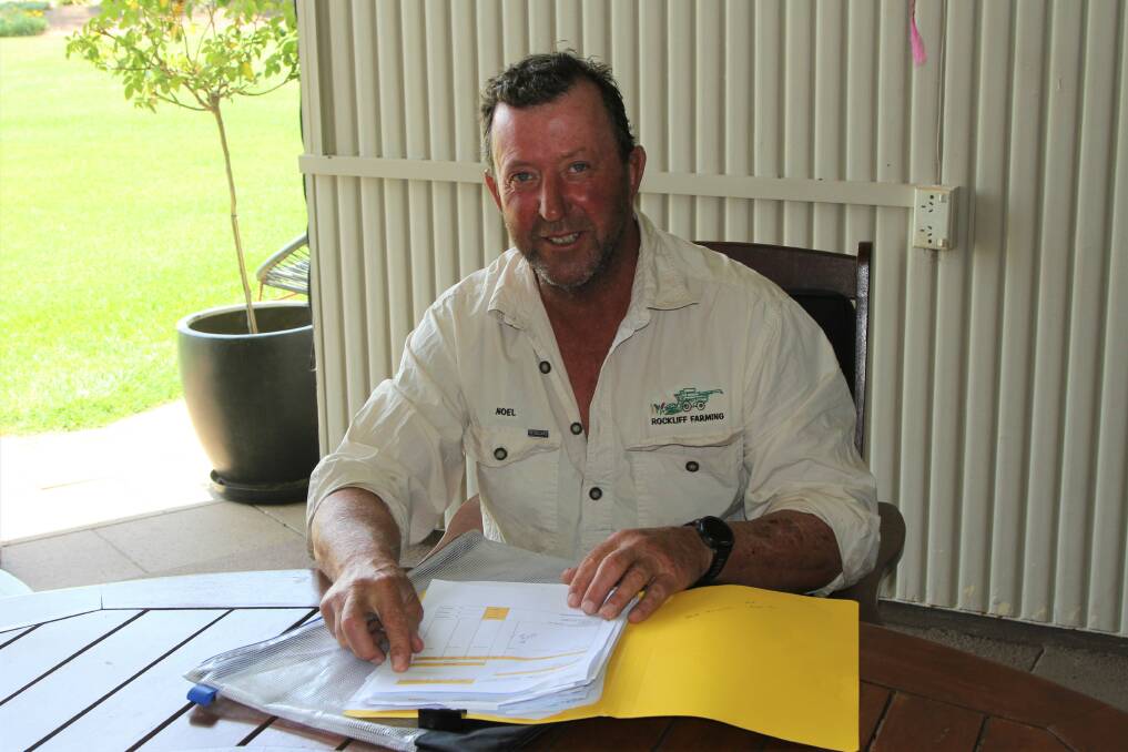 Dalby farmer Noel Rockliff has a whole folder detailing the alleged fraud, which is currently under police investigation.