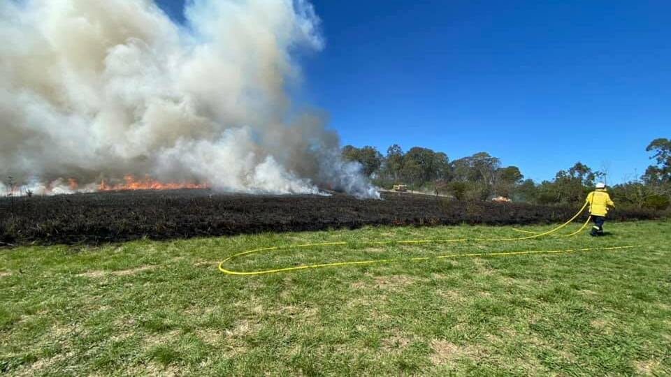 The controlled burn at Varroville.