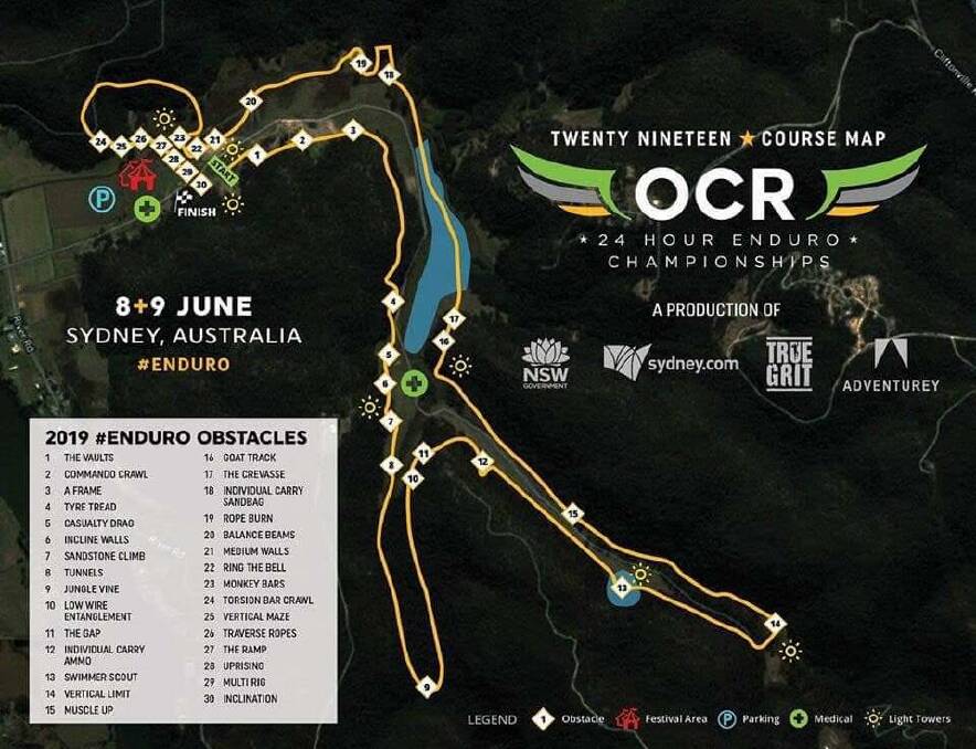 Map of 24 Hour Enduro Championship Course. Picture: Supplied