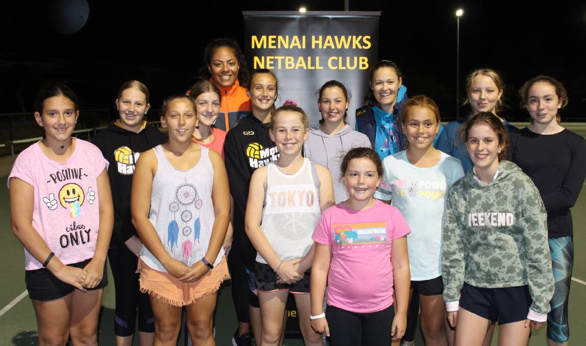 Participants at the netball clinics. Picture: Menai Hawks Netball Club