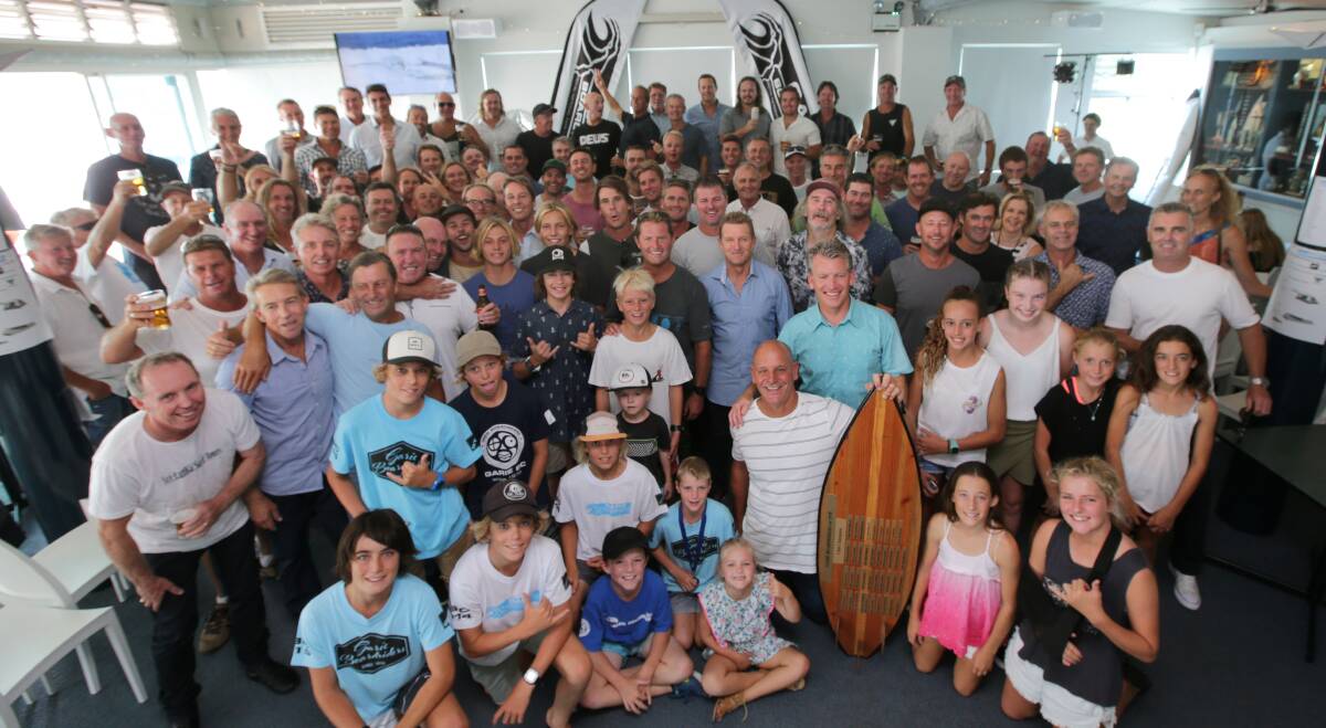Four decades: Garie Boardriders club recently celebrated its 40th anniversary at its Cronulla Sailing club presentation. Picture John Veage