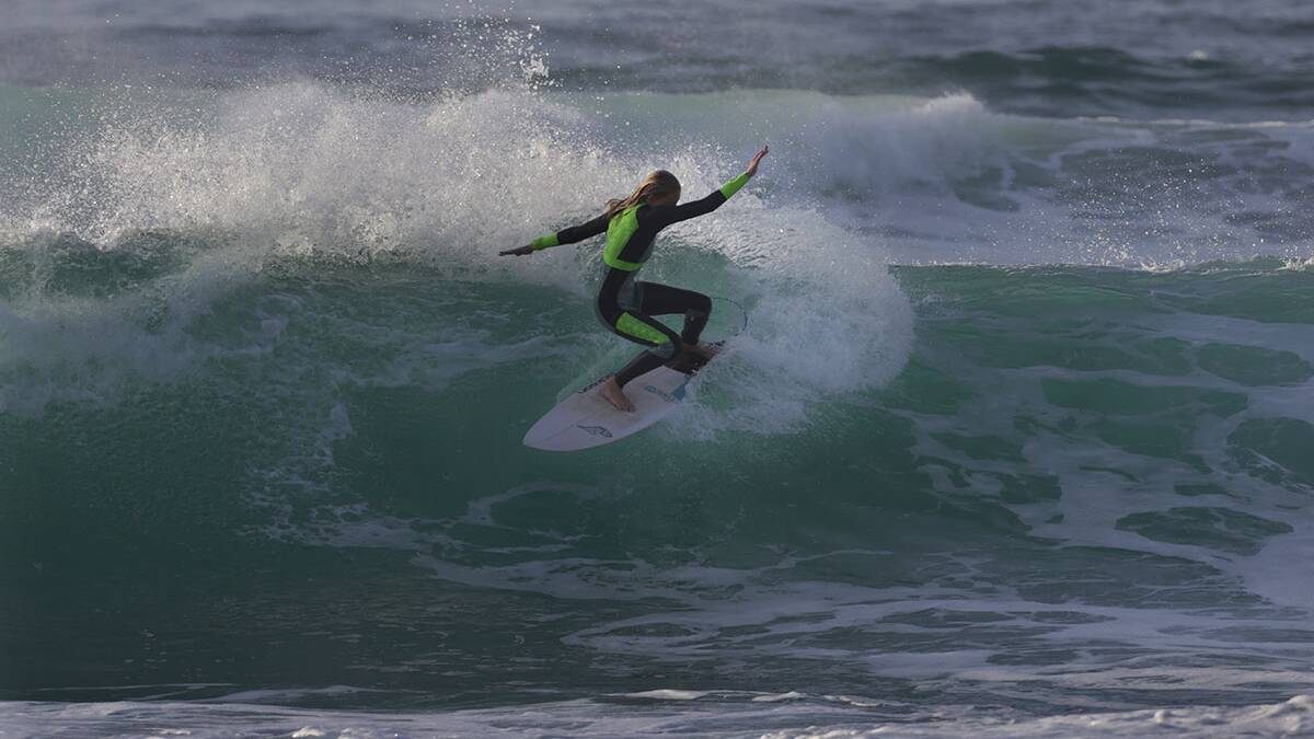 April Davey making the most of this mornings conditions.Picture John Veage