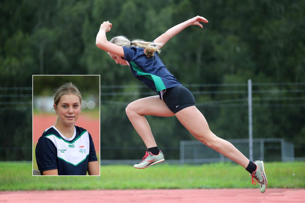 Future: Young Woolooware HS track sprint hurdler Jordan Moore has a lot to look forward to. Picture John Veage