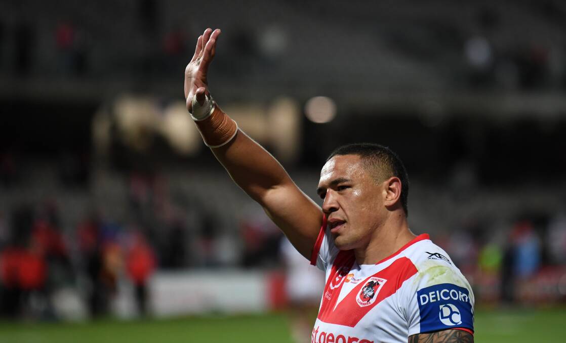 Farewell:Tyson Frizell farewells the club with a win.Picture NRL Images
