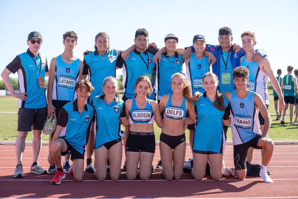 The Sutherland District Athletics Club squad who coompeted at the Oceania Athletics Championships.